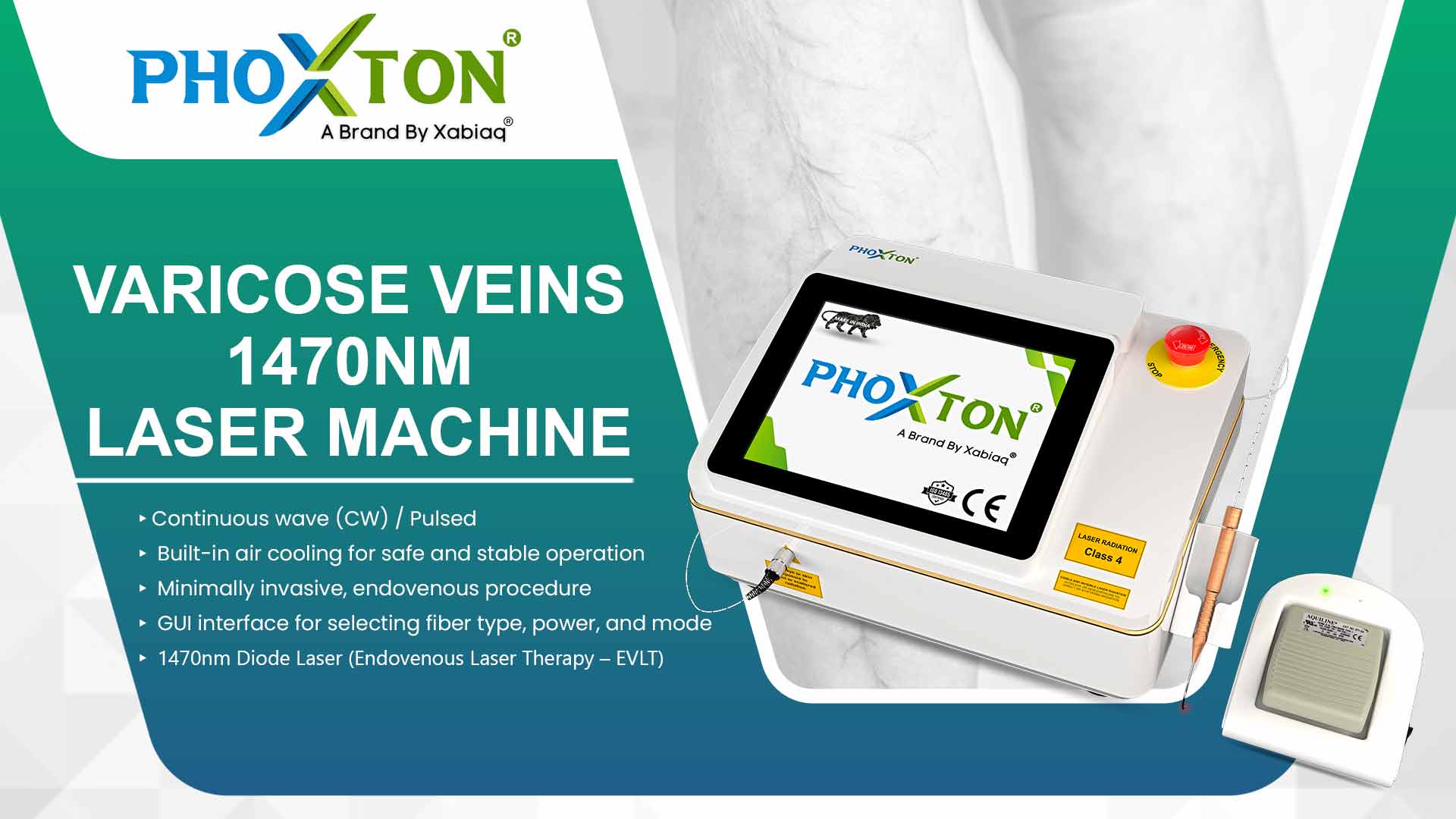 Varicose Veins 1470nm Laser Machine